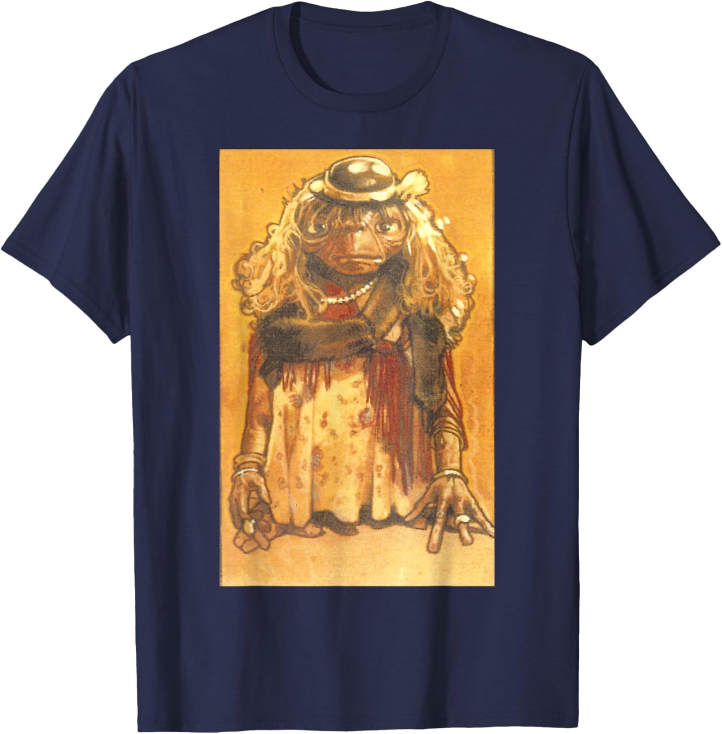 E.T. Terrestrial Dressed in A Disguise Graphic T-Shirt - T-Shirt | Navy