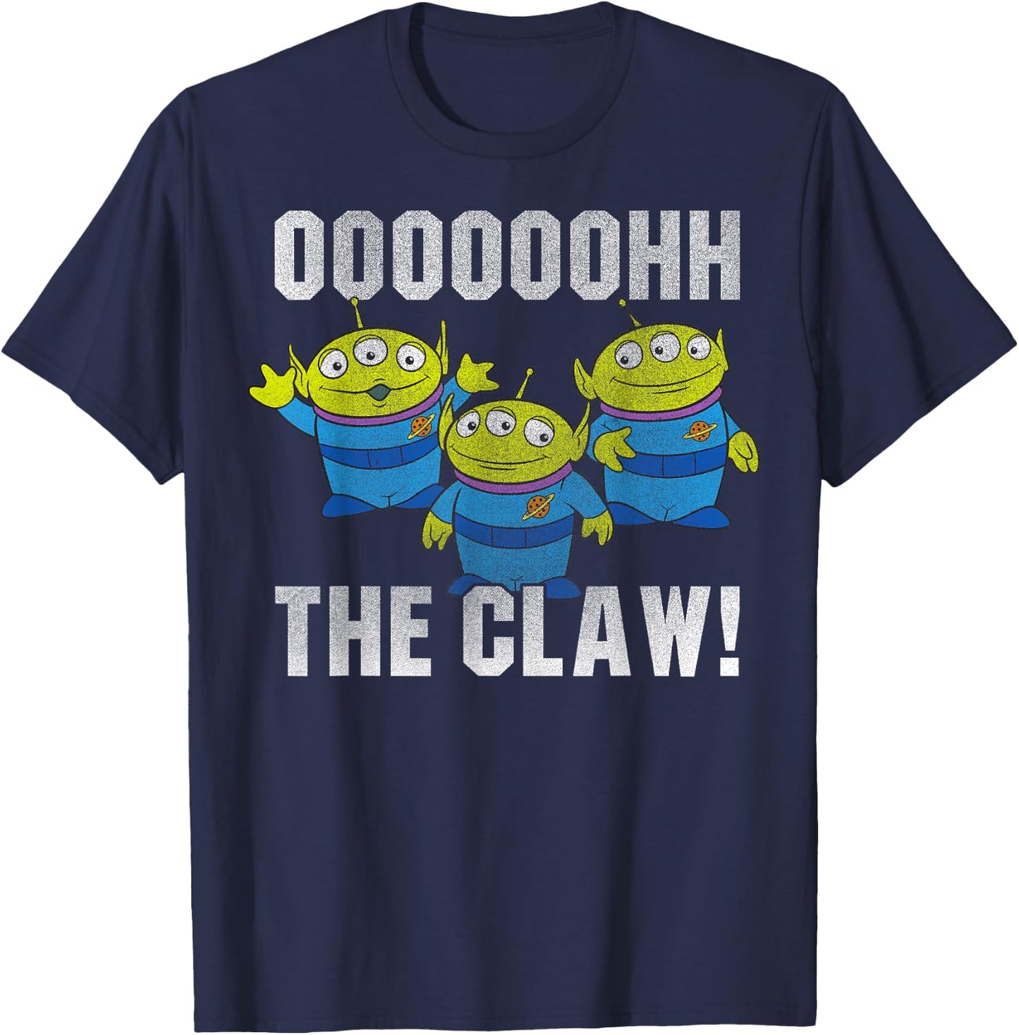 Disney Pixar Toy Story Alien Oooooh The Claw Distressed T-Shirt - T-Shirt | Navy