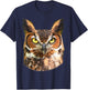 Great Horned Owl Head Owl Lover T-Shirt - T-Shirt | Navy