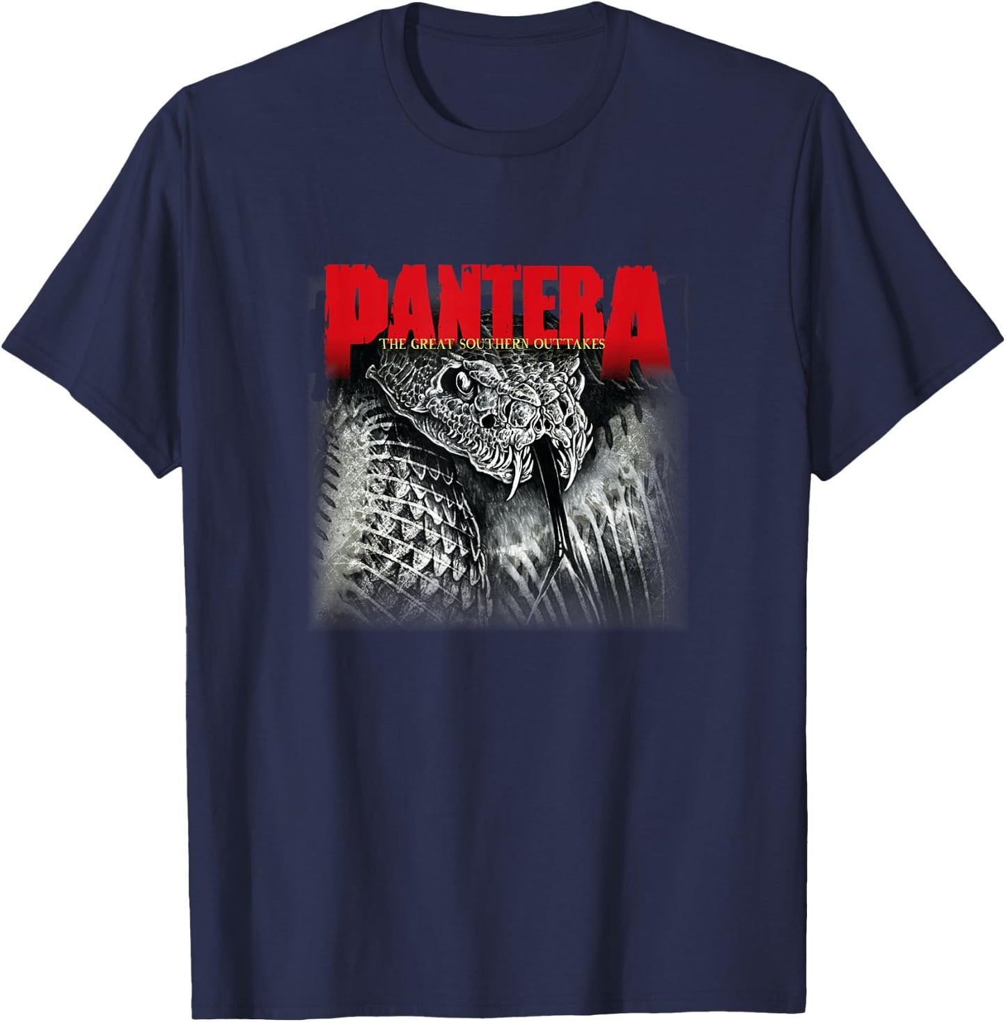 Pantera Official Great Southern Outtakes Album Snake T-Shirt - T-Shirt | Navy