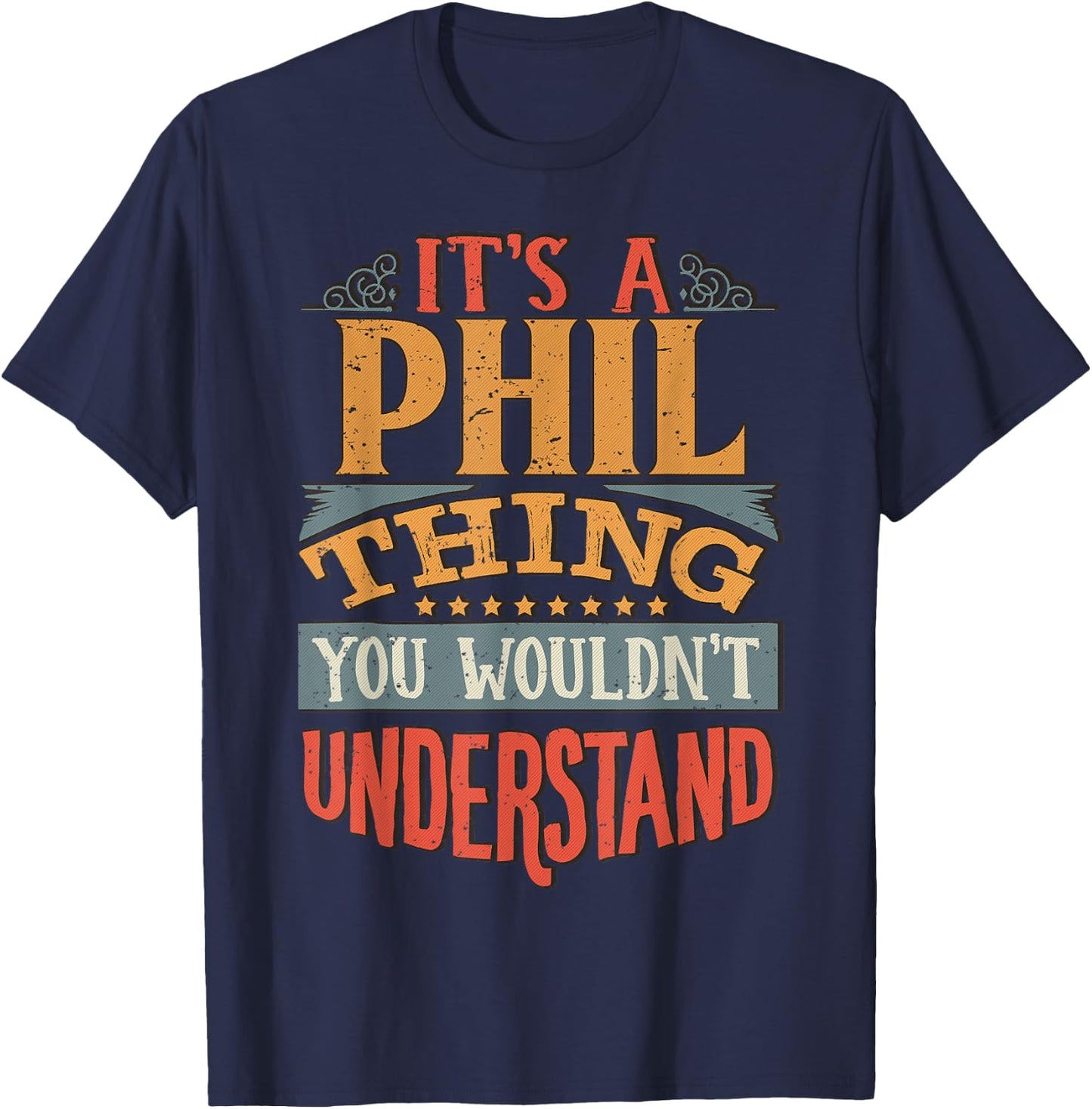Phil Name T-Shirt - T-Shirt | Navy