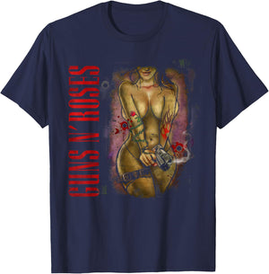 Guns N' Roses Official Gunslinger T-Shirt - T-Shirt | Navy