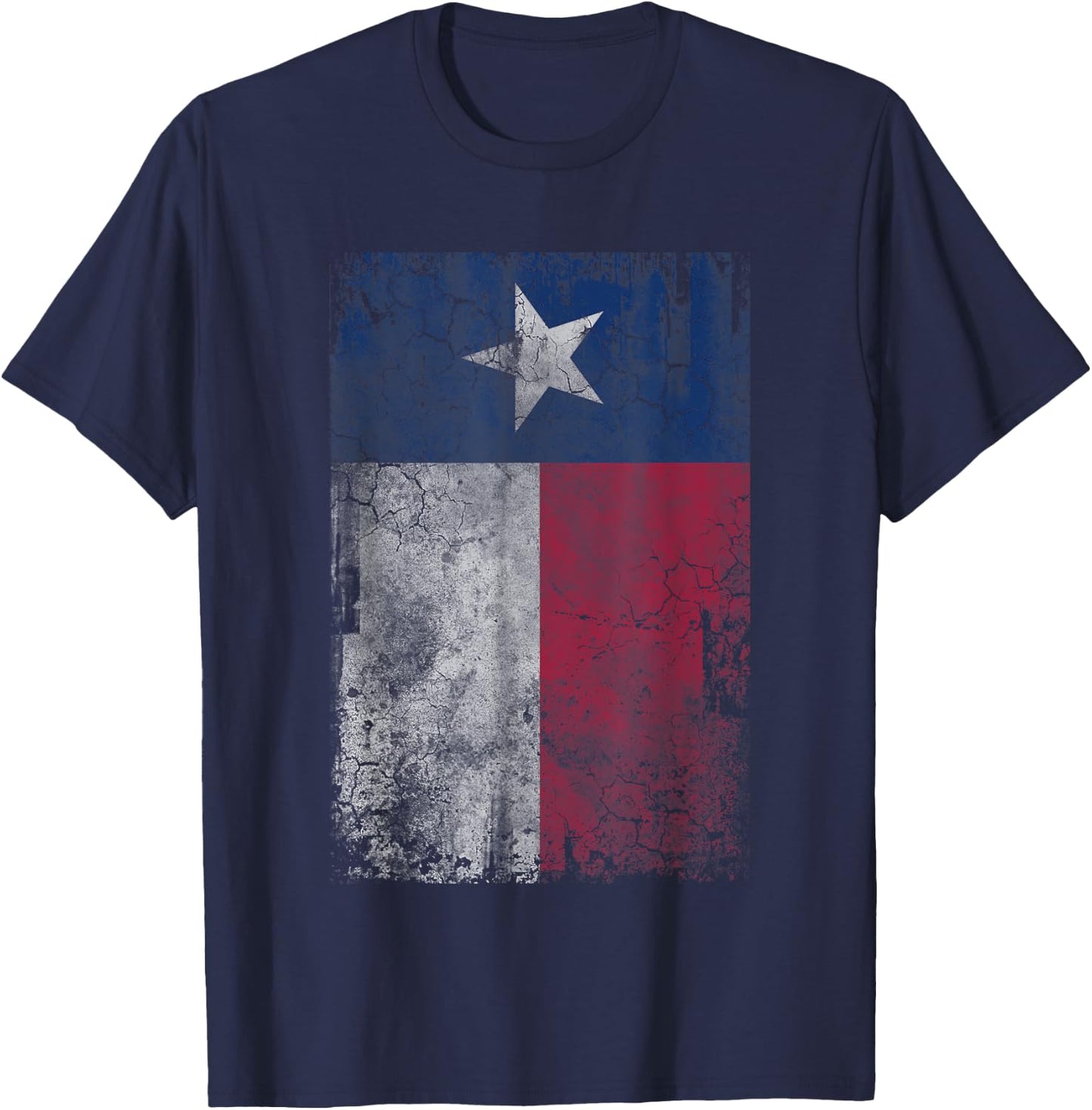 Vintage Vertical Flag of Texas T-Shirt - T-Shirt | Navy