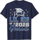 Super Proud Lil Sis of 2026 Graduate Graduation Family T-Shirt - T-Shirt | Navy