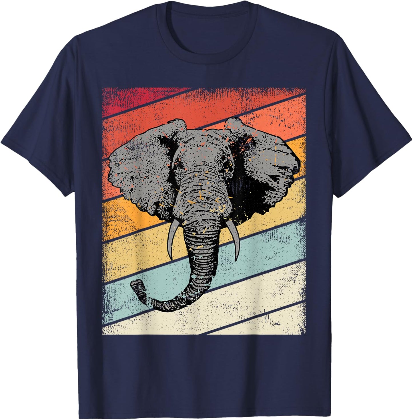 Vintage Elephant Retro Graphic Elephants Kids, Youth T-Shirt - T-Shirt | Navy