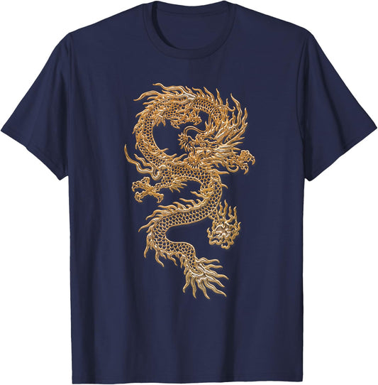 Chinese Culture Dragon Asian Gift T-Shirt - T-Shirt | Navy