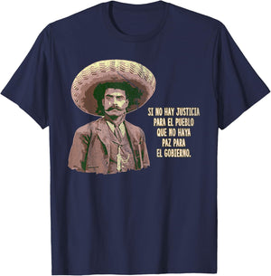 Emiliano zapata Quotes Mexican Revolution Hero Shirt T-Shirt - T-Shirt | Navy
