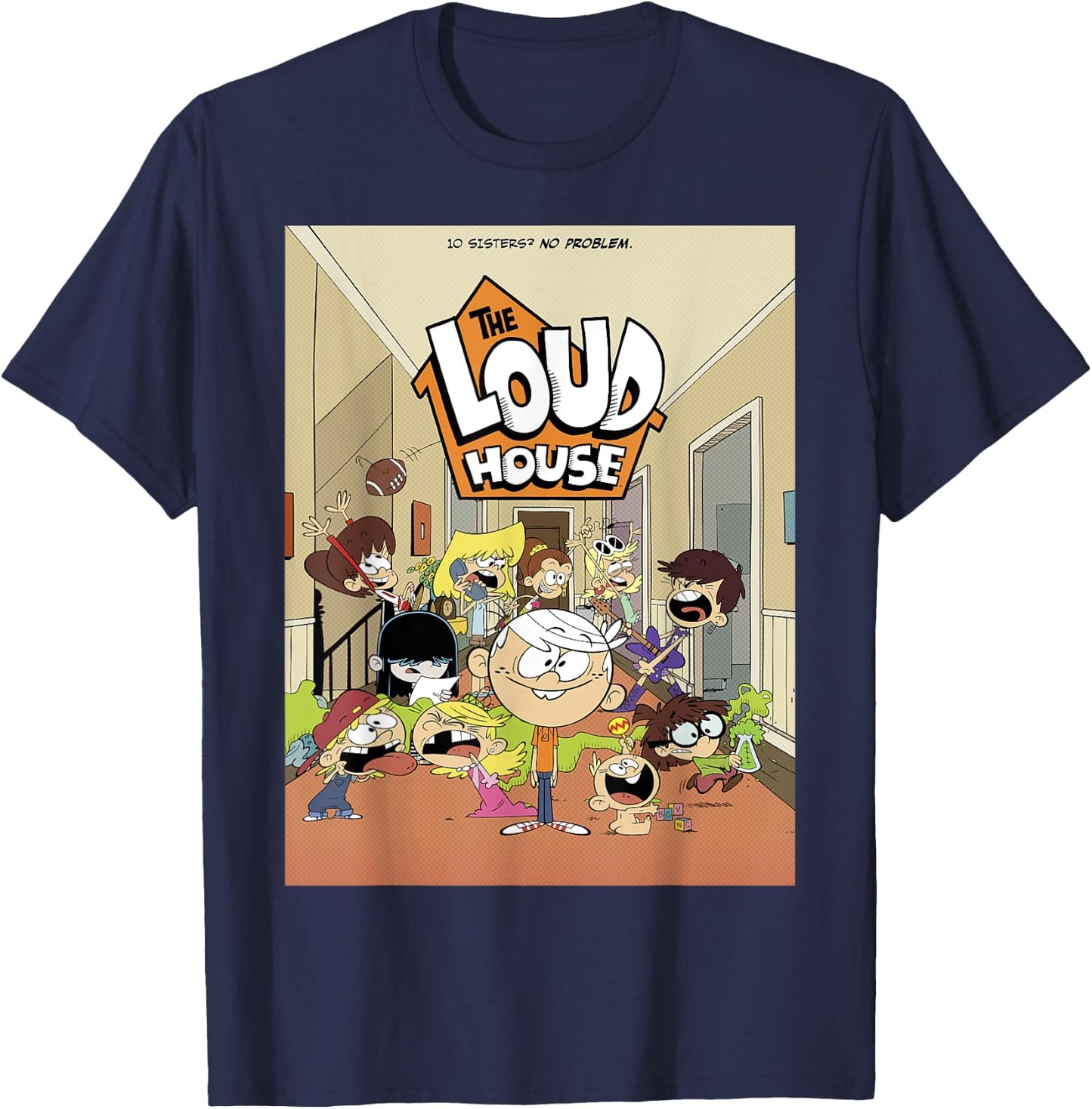 The Loud House Full Cast Poster T-Shirt - T-Shirt | Navy