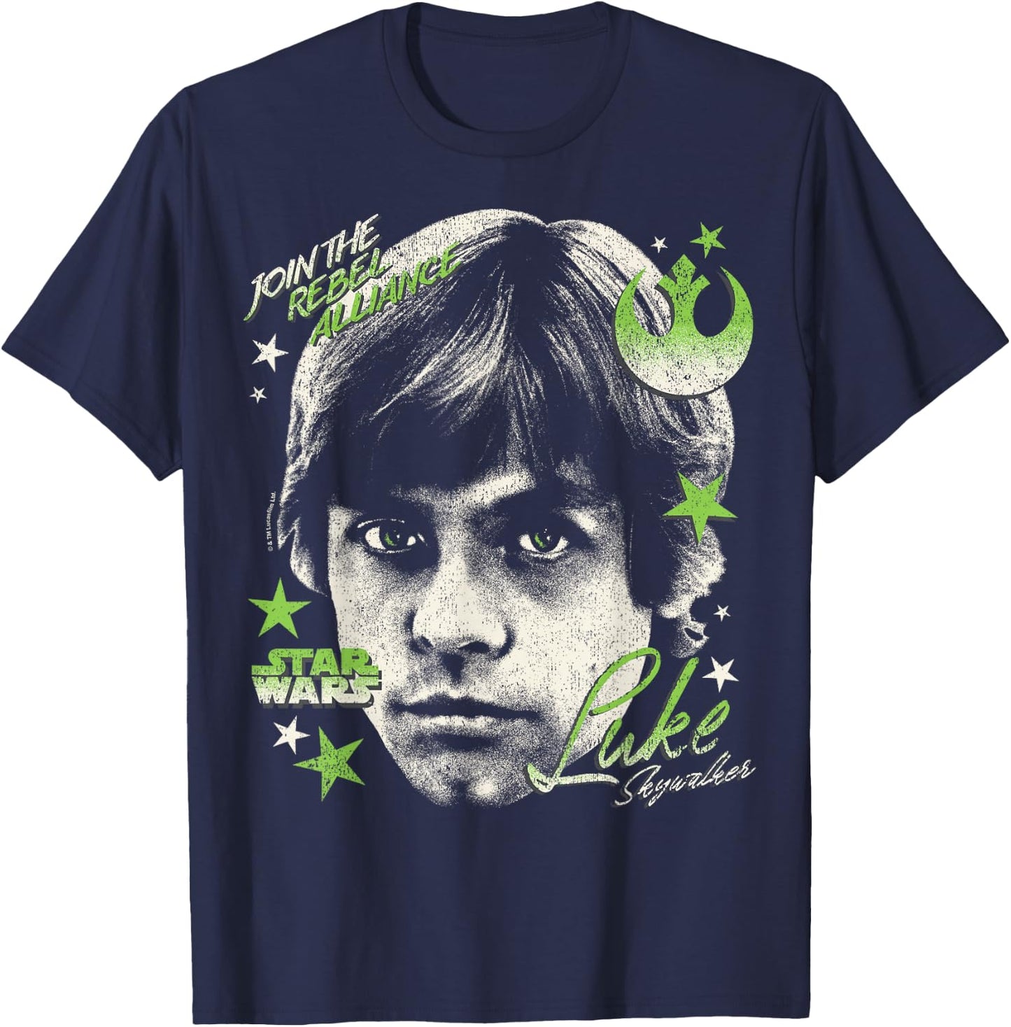 Star Wars - Luke Skywalker Portrait T-Shirt - T-Shirt | Navy