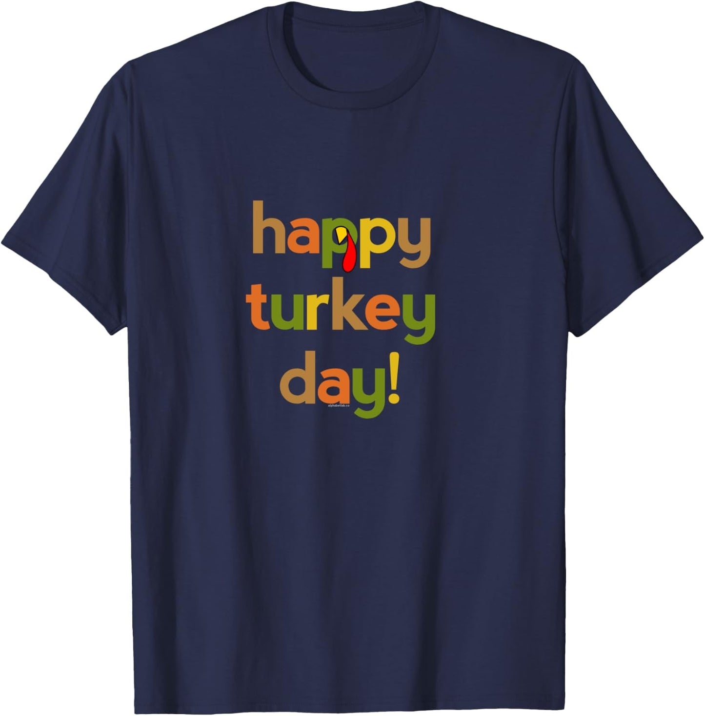 Thanksgiving Women | Happy Turkey Day Fall Thankful T-Shirt - T-Shirt | Navy