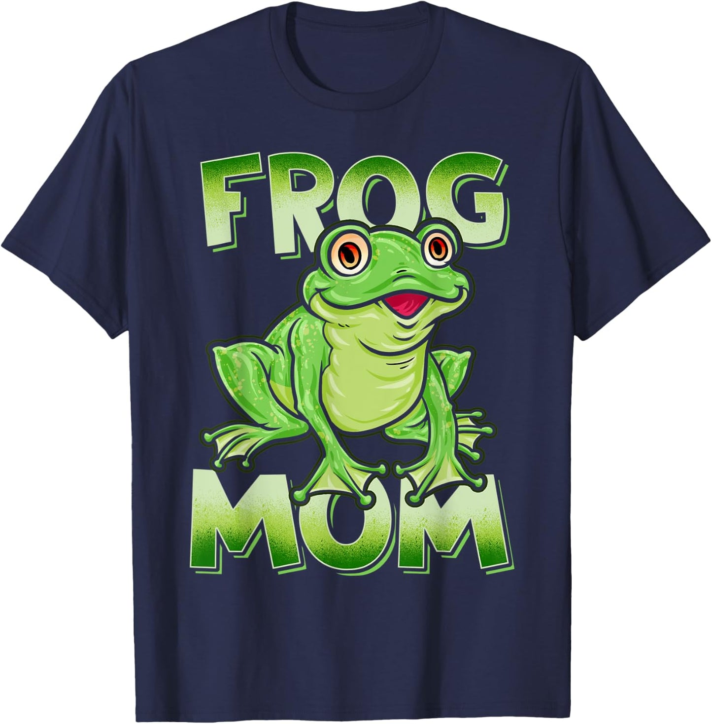 Frog Mom Cute Frog Owner Tadpole Lover T-Shirt - T-Shirt | Navy