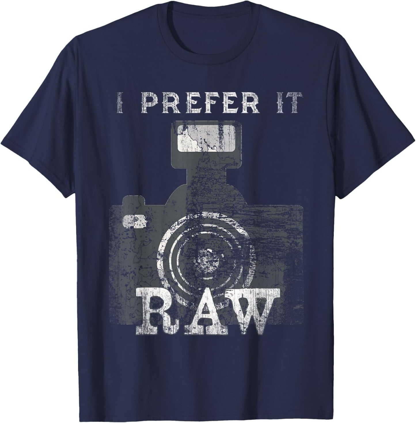 Vintage Photographer Editing Team Like Shoot It Raw Crew Pro T-Shirt - T-Shirt | Navy