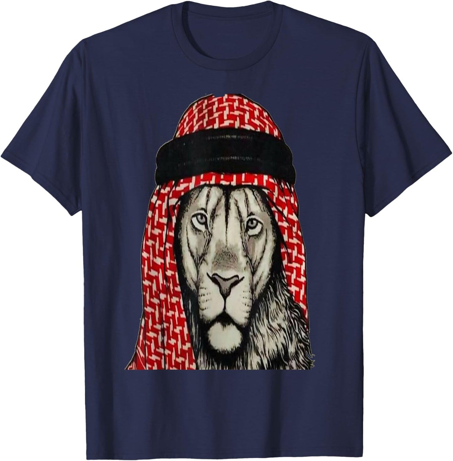 Arabic Lion , Arabian Custom. Men,Women and Youth T-Shirt - T-Shirt | Navy