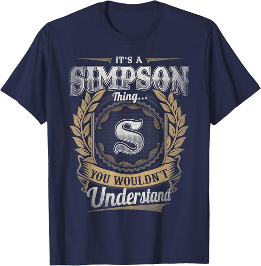 Simpson Last Name Shirt It's A Simpson Thing T-Shirt - T-Shirt | Navy