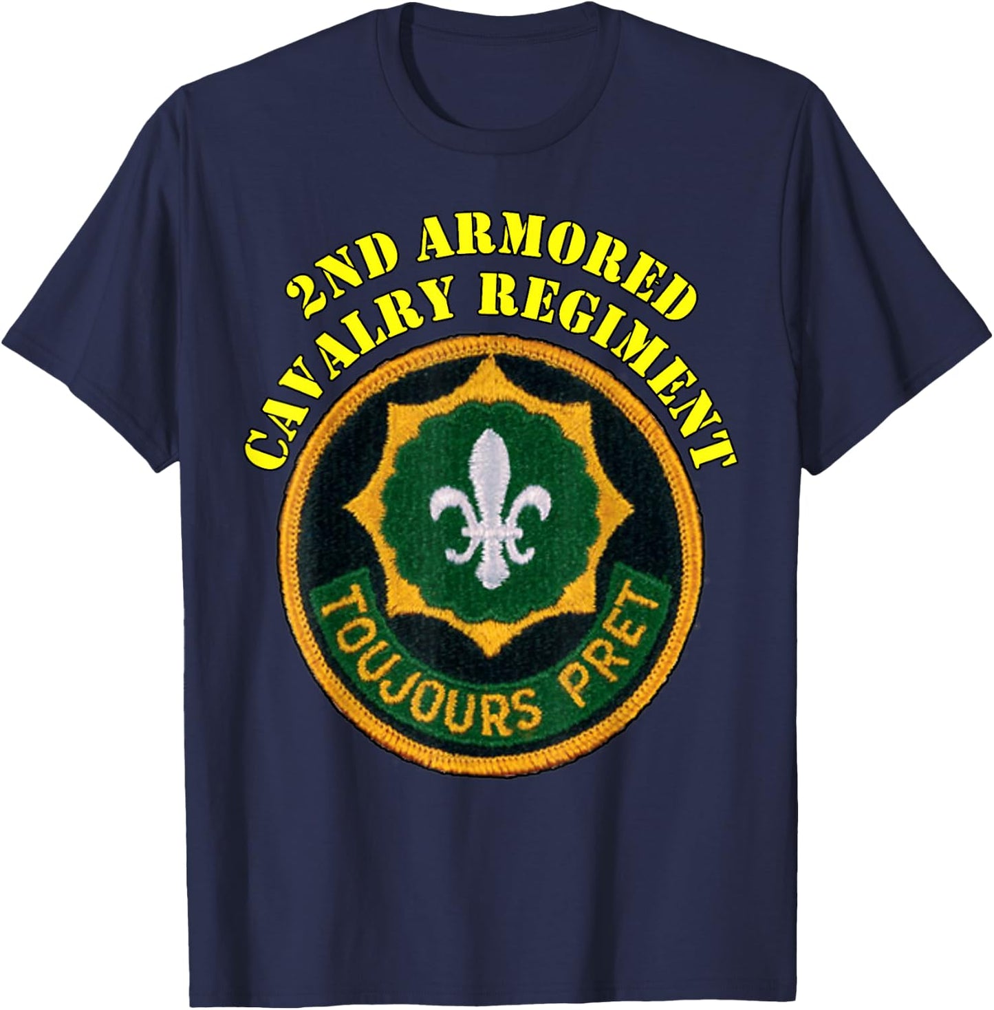 2nd Armored Cavalry Regiment -2nd ACR vets design T-Shirt - T-Shirt | Navy