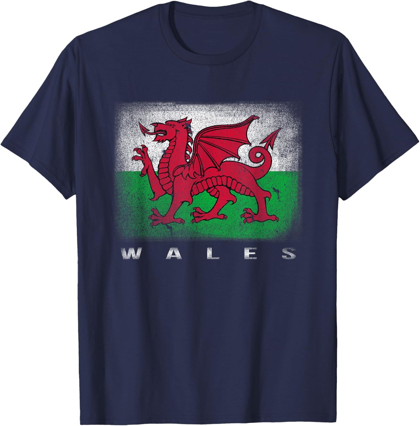 Wales Welsh Flag Souvenir Love Gift Cymru T-Shirt - T-Shirt | Navy
