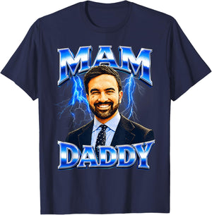 Funny Zohran Mamdani T-Shirt - T-Shirt | Navy