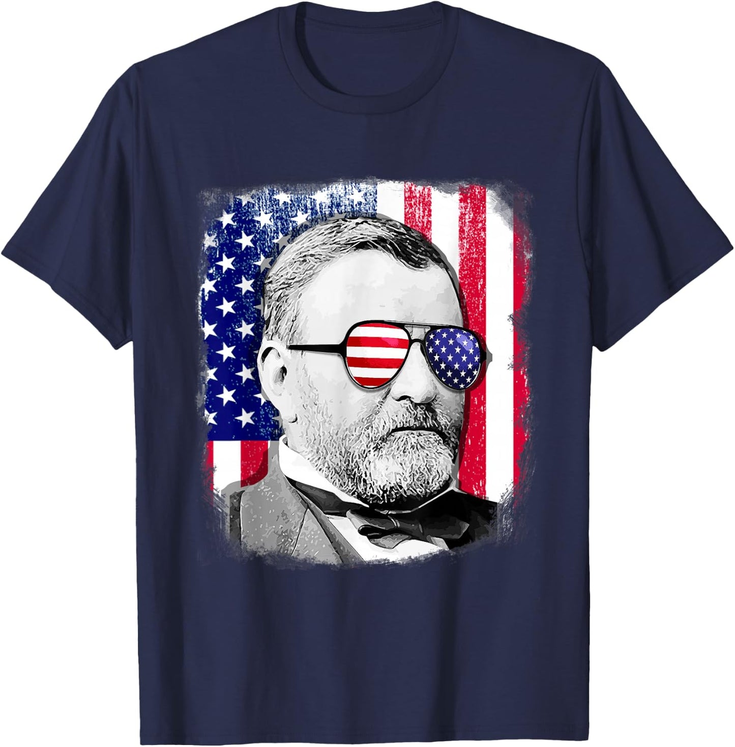 Ulysses S Grant US flag shirt 4th of July T-Shirt - T-Shirt | Navy
