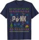 Punk Rock Christmas Ugly Shirt Punk Shirt T-Shirt - T-Shirt | Navy