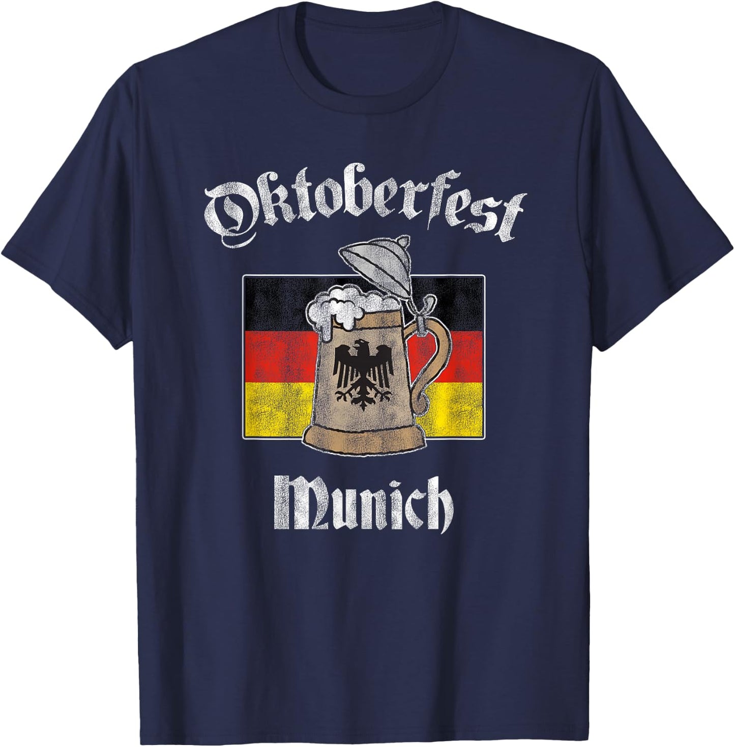 Oktoberfest Munich Bierstein T-Shirt - T-Shirt | Navy