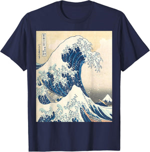 The Great Wave Off kanagawa Big Cool Wave Surfer T-Shirt - T-Shirt | Navy