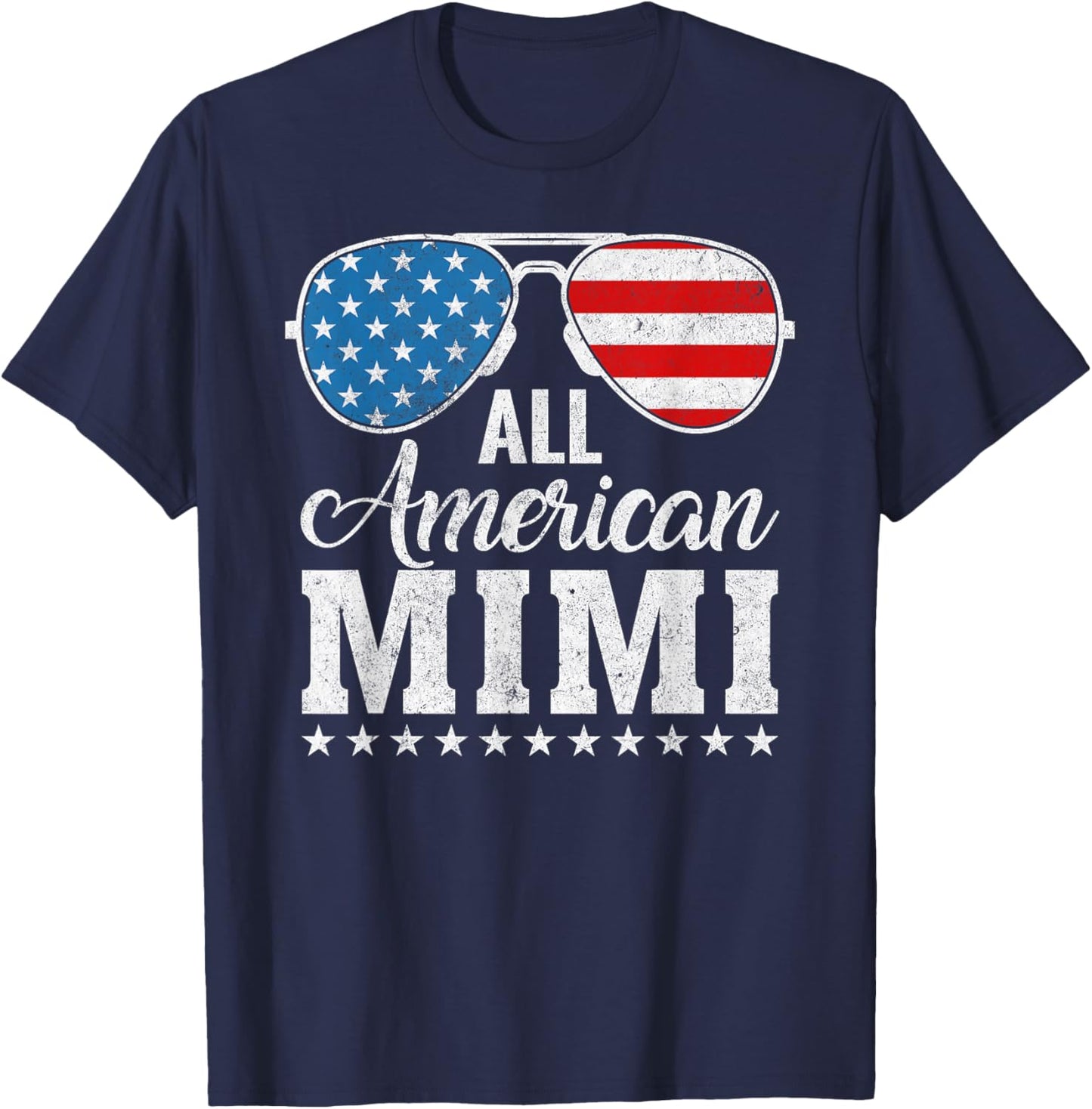 All American Mimi Matching Family Patriotic 4th of July T-Shirt - T-Shirt | Navy