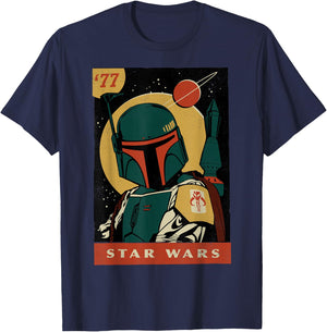 Star Wars Boba Fett Retro Comic Cover T-Shirt - T-Shirt | Navy