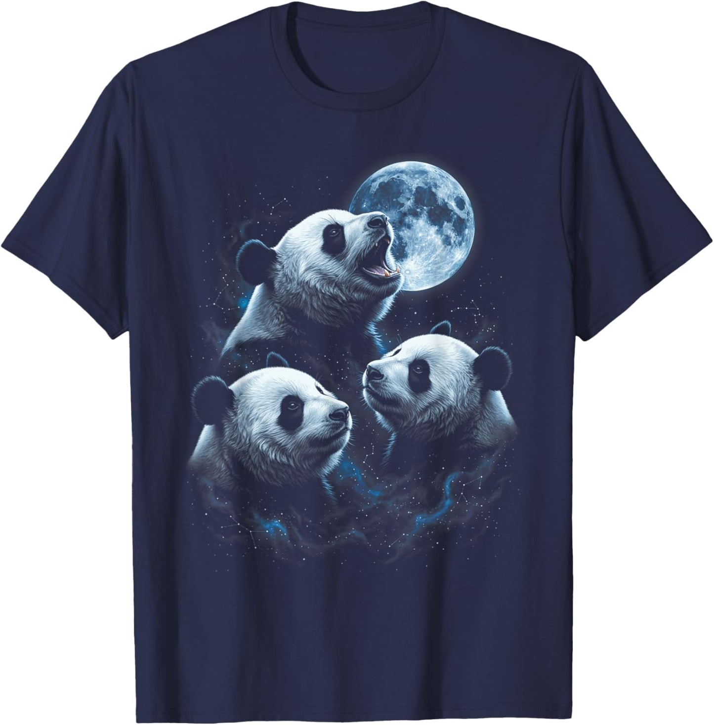Howling At The Moon Panda Cub T-Shirt - T-Shirt | Navy