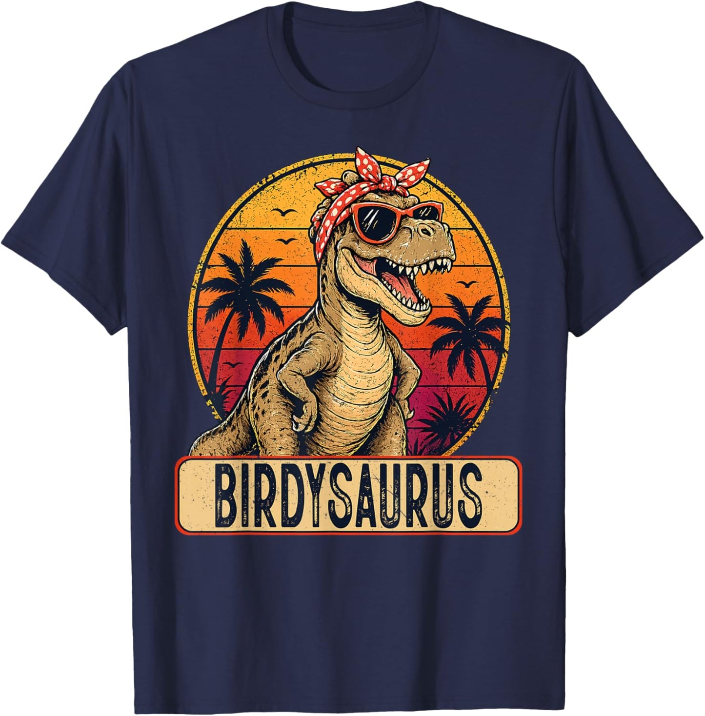 Birdy SARUS Retro Sunset Mothers Day Vintage T-Shirt - T-Shirt | Navy