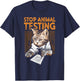Stop Animal Testing Kitten Shirt T-Shirt - T-Shirt | Navy