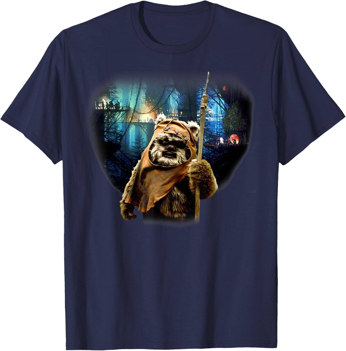 Star Wars Ewok Battle of Endor Vintage Poster T-Shirt - T-Shirt | Navy