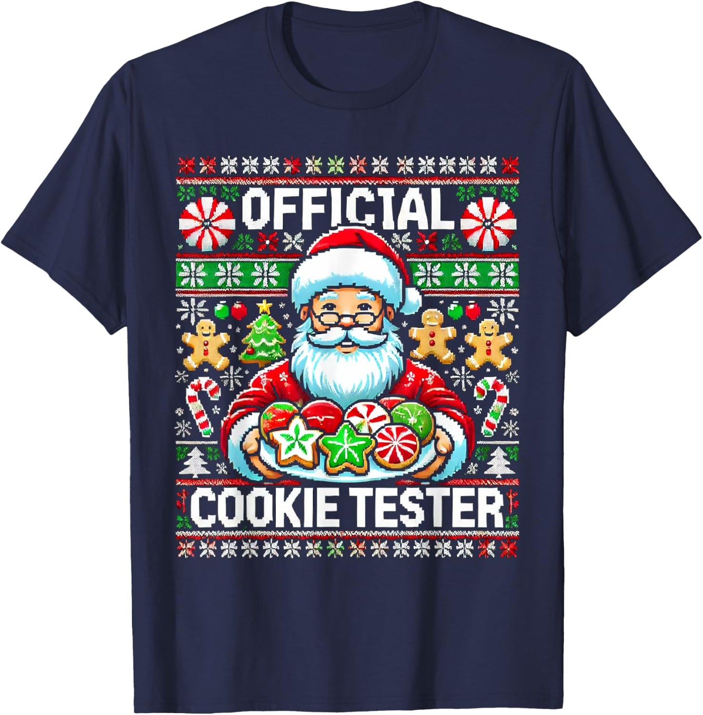 Official Cookie Tester Pajamas Pastry Chefs Sugar Cookie T-Shirt - T-Shirt | Navy