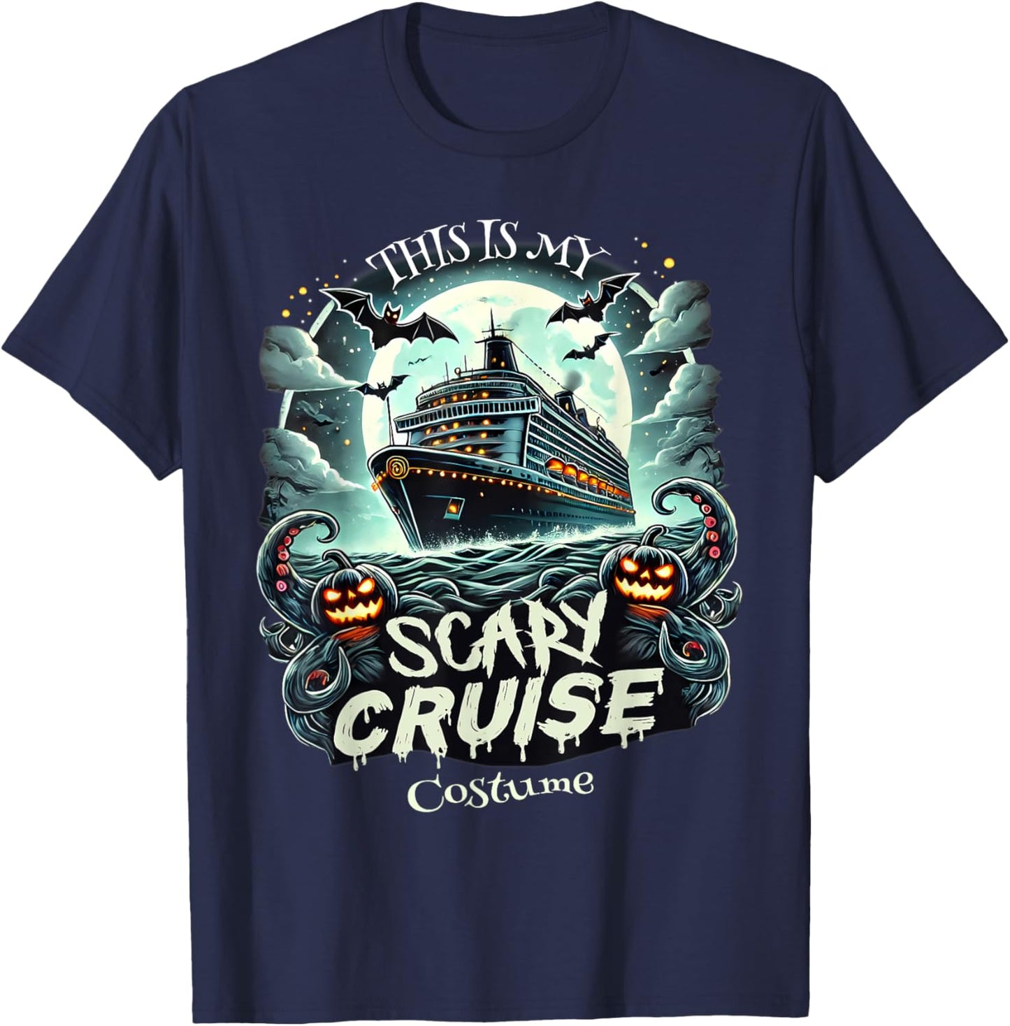 This Is My Scary Cruise Costume Halloween T-Shirt - T-Shirt | Navy