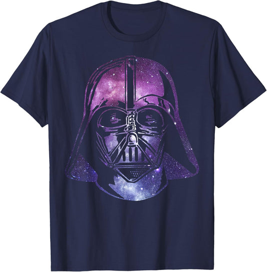 Star Wars Darth Vader Space Helmet Galaxy T-Shirt - T-Shirt | Navy