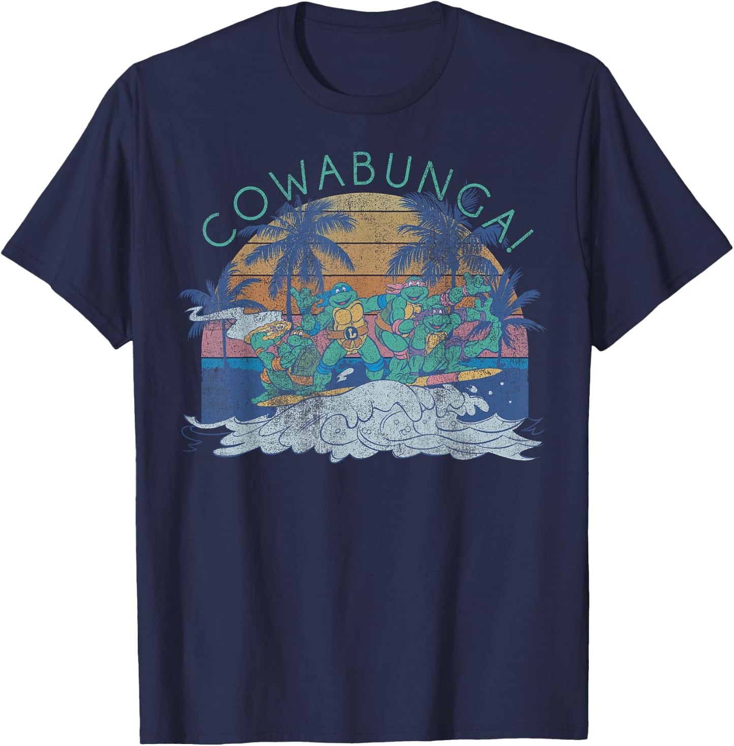 Teenage Mutant Ninja Turtles Vintage Cowabunga T-Shirt - T-Shirt | Navy