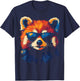 Red Panda Animal Motif Sunglasses Artwork Red Panda T-Shirt - T-Shirt | Navy
