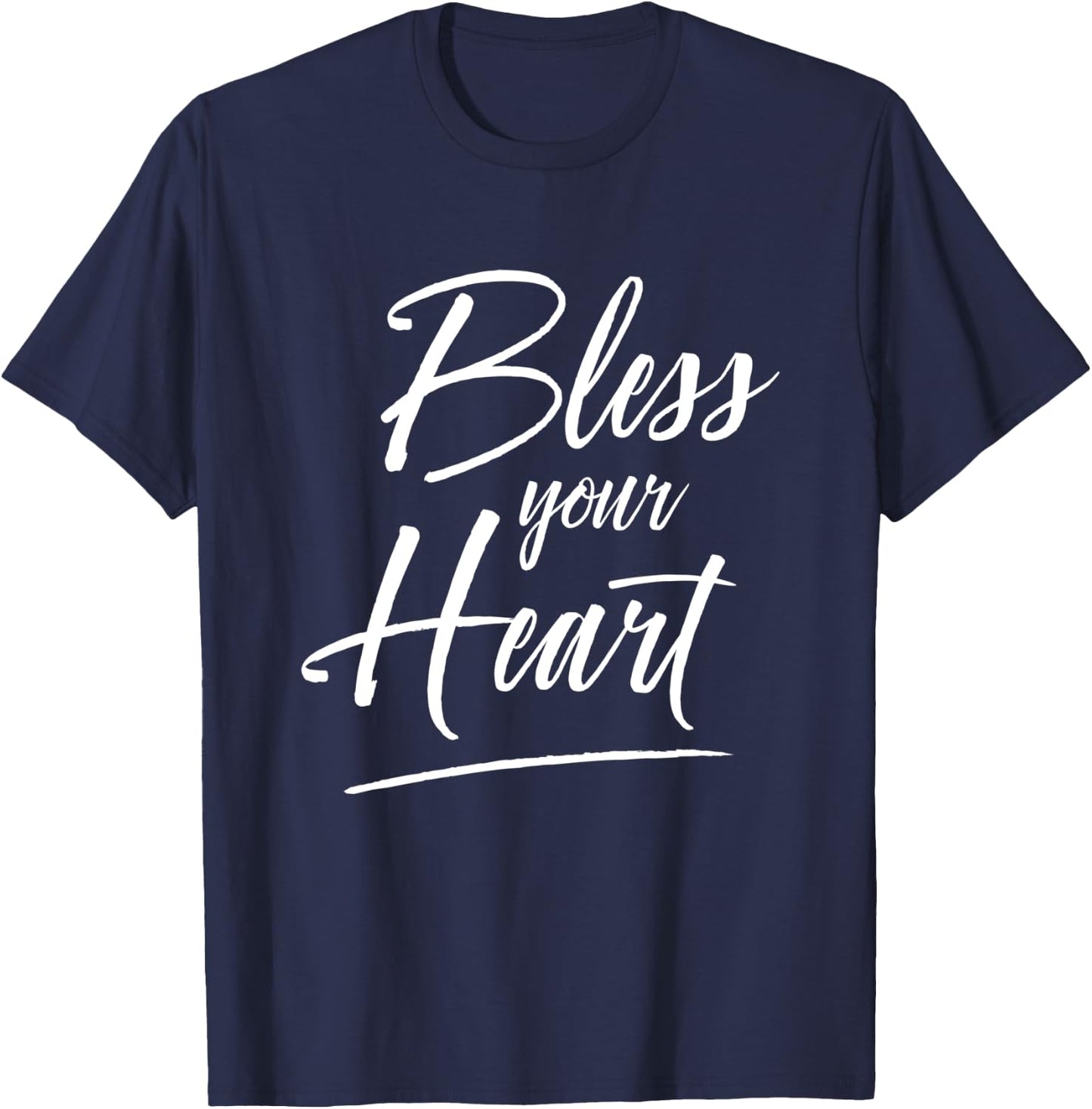 Bless Your Heart Shirt Cute Christian Jesus Gift T-Shirt - T-Shirt | Navy