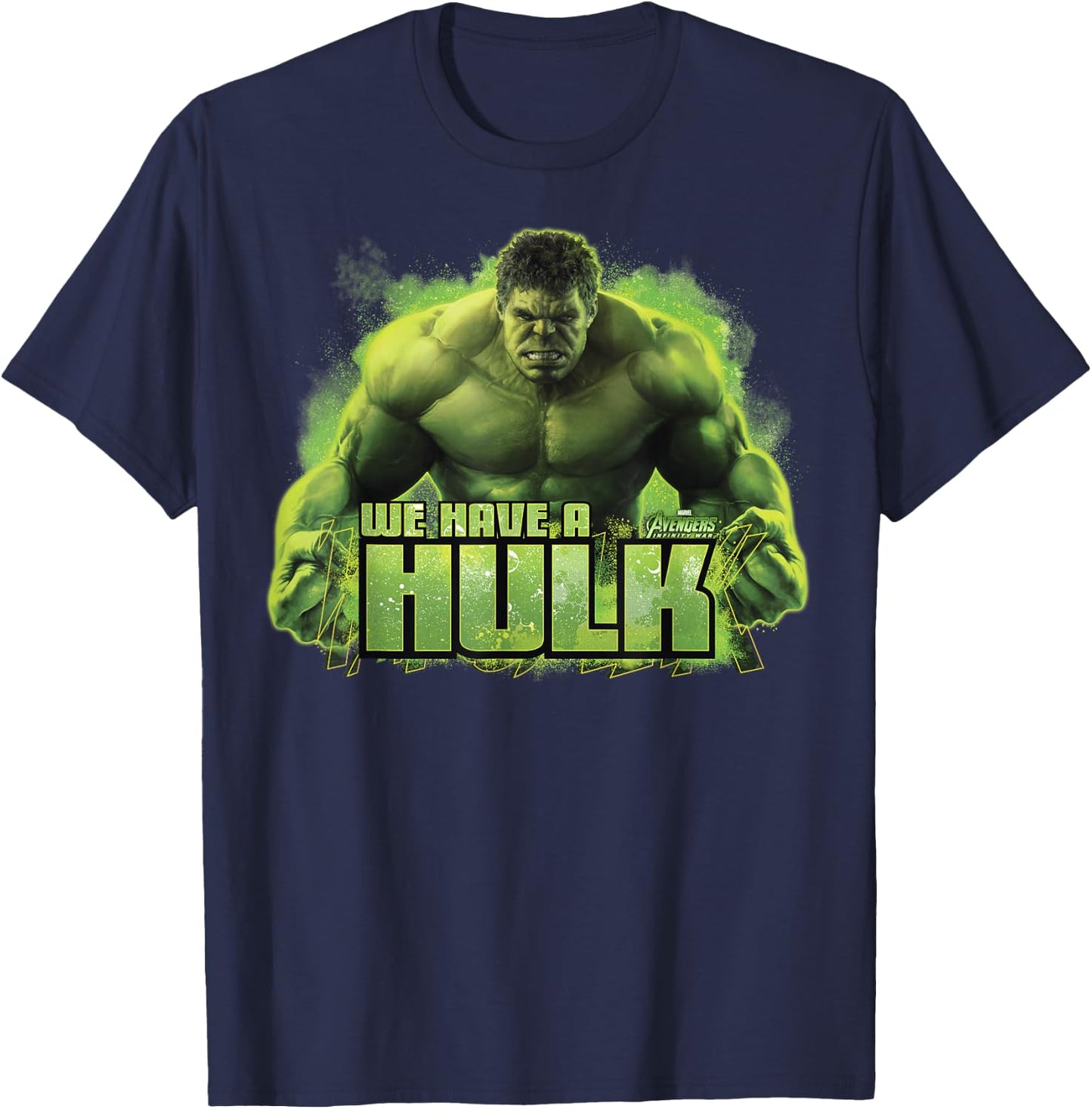 Marvel Infinity War We Have A Hulk Graphic T-Shirt - T-Shirt | Navy