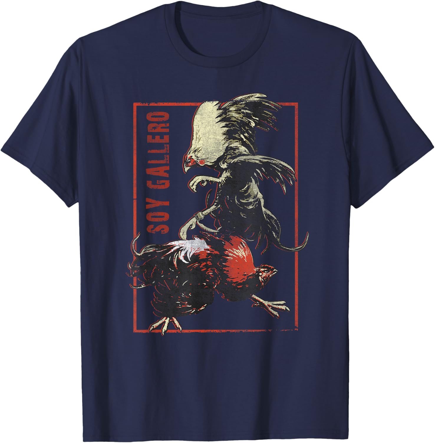Vintage Cockfighting Shirt Soy Gallero T-Shirt - T-Shirt | Navy