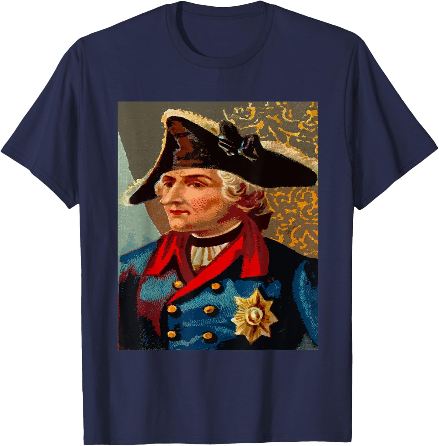 Frederick the Great Prussia Prussian Germany German T-Shirt - T-Shirt | Navy