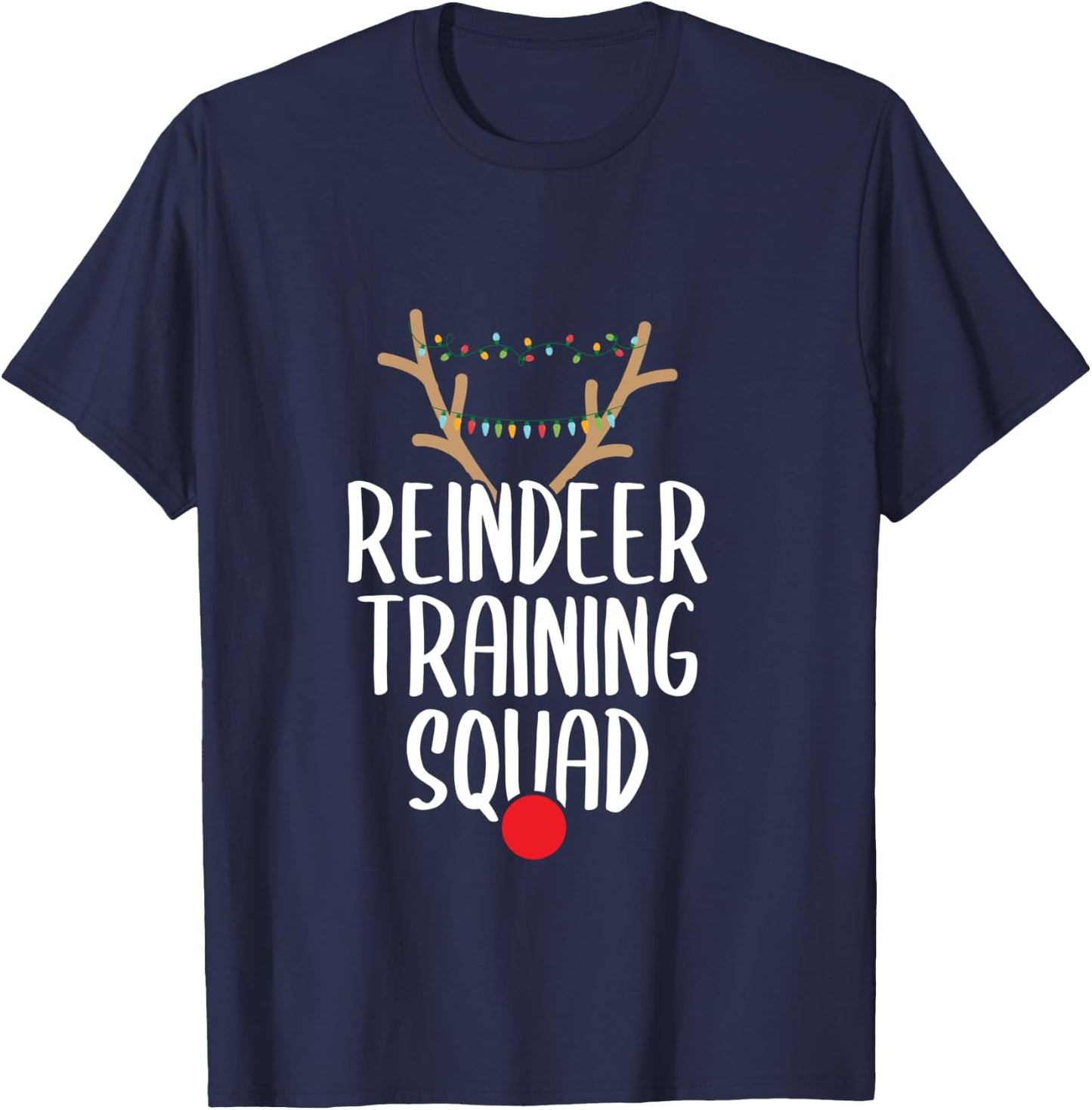 Reindeer Training Squad Christmas Running Family Santa Gift T-Shirt - T-Shirt | Navy