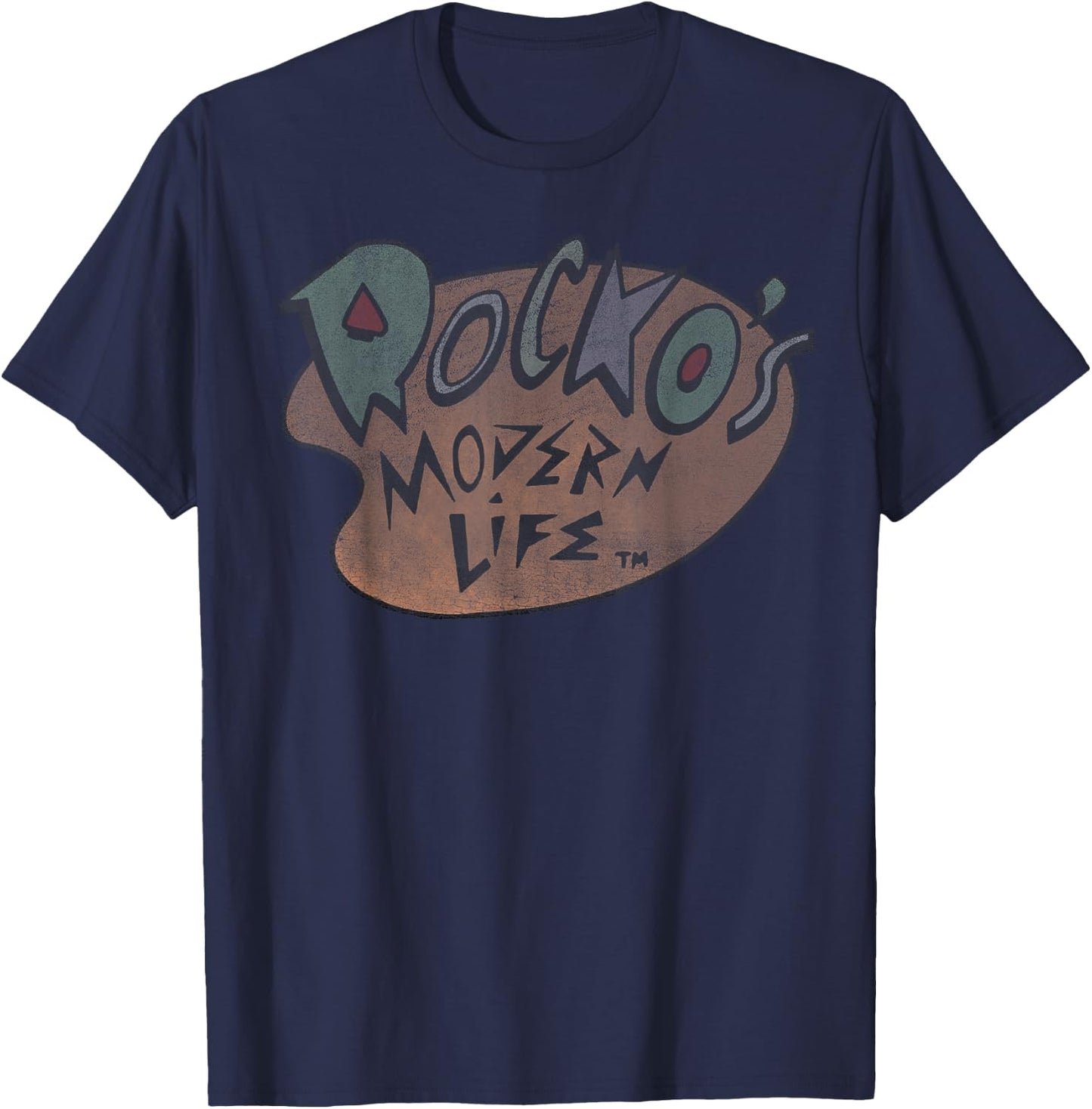 Rocko's Modern Life Vintage Original Logo T-Shirt - T-Shirt | Navy