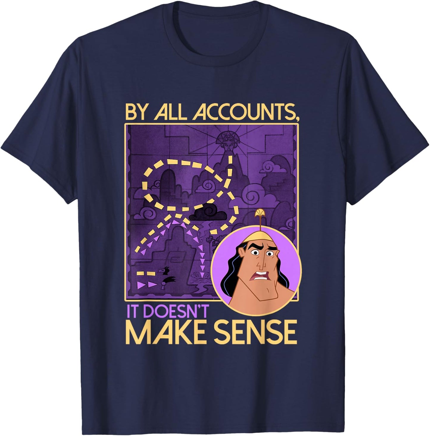 Disney Emperor's New Groove Kronk Doesn't Make Sense T-Shirt - T-Shirt | Navy