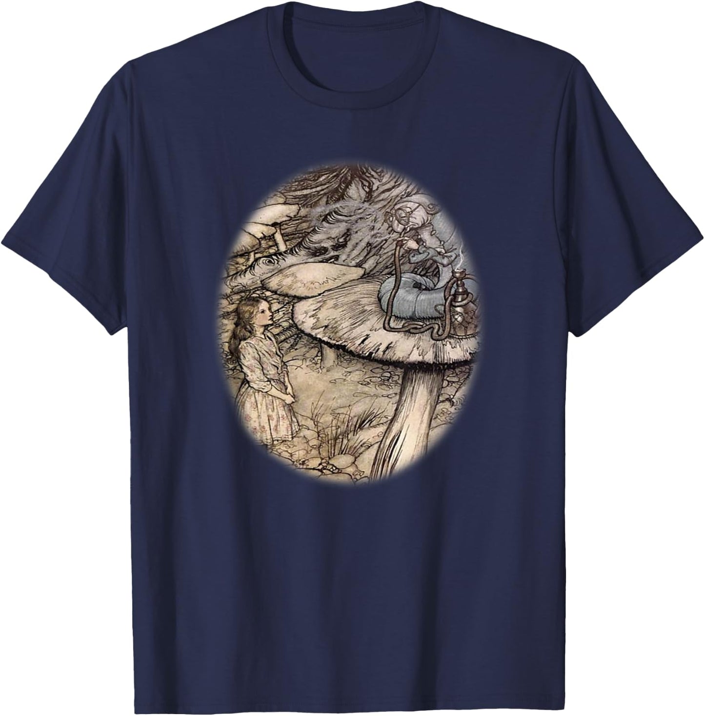 Alice in Wonderland Arthur Rackham's Art T-Shirt - T-Shirt | Navy