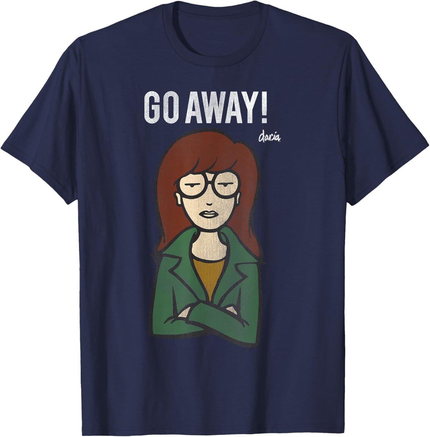 Daria Go Away Arms Crossed Attitude T-Shirt - T-Shirt | Navy