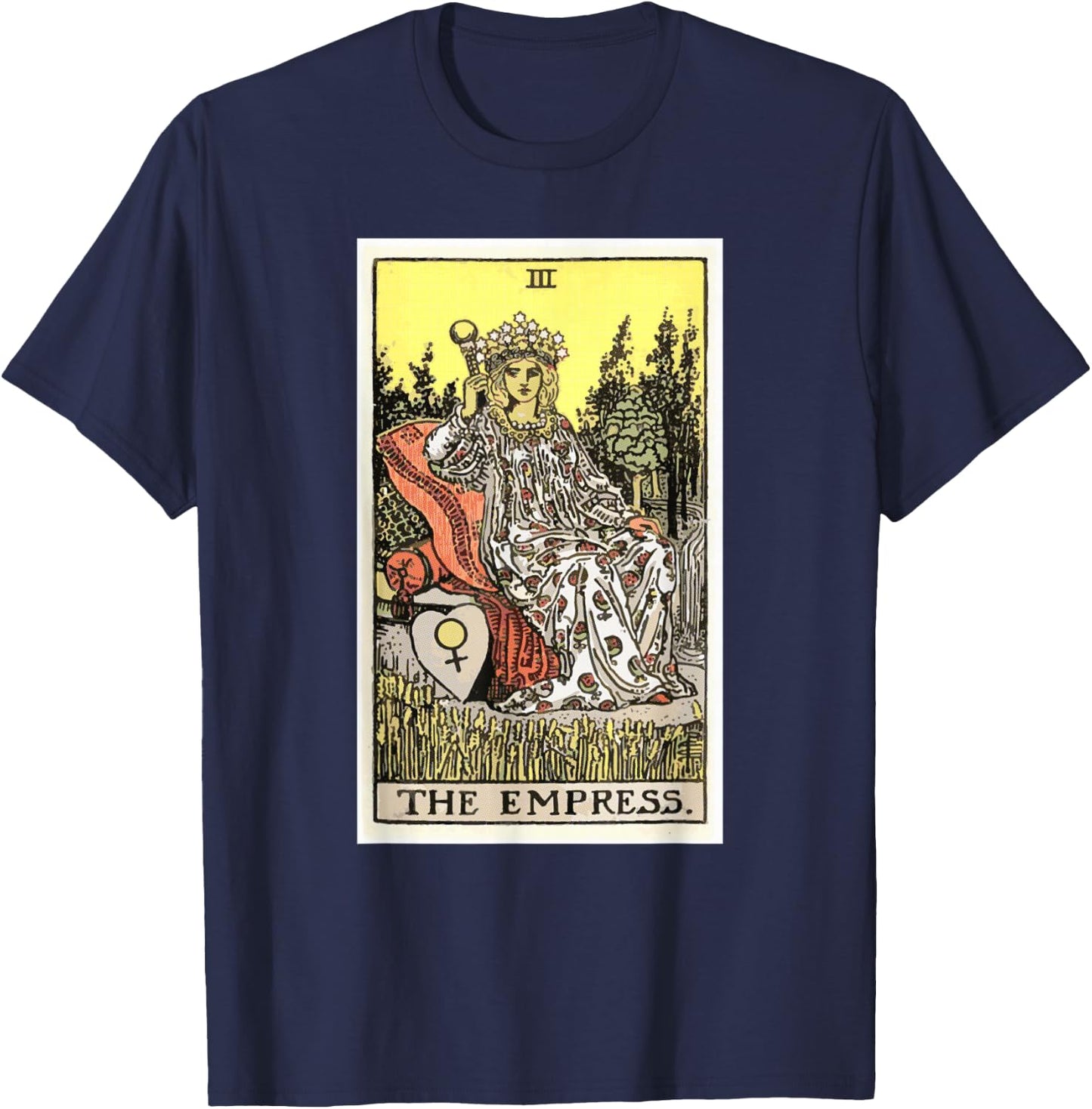 The Empress Tarot Card T-Shirt - T-Shirt | Navy