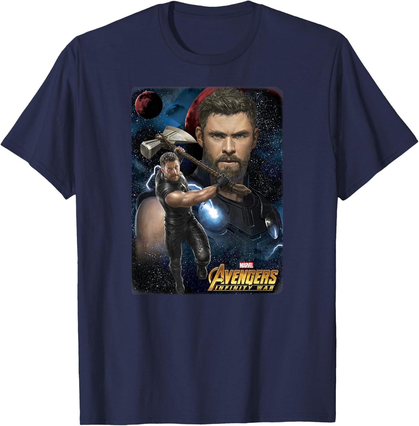 Marvel Infinity War Thor Galaxy Protector Graphic T-Shirt - T-Shirt | Navy