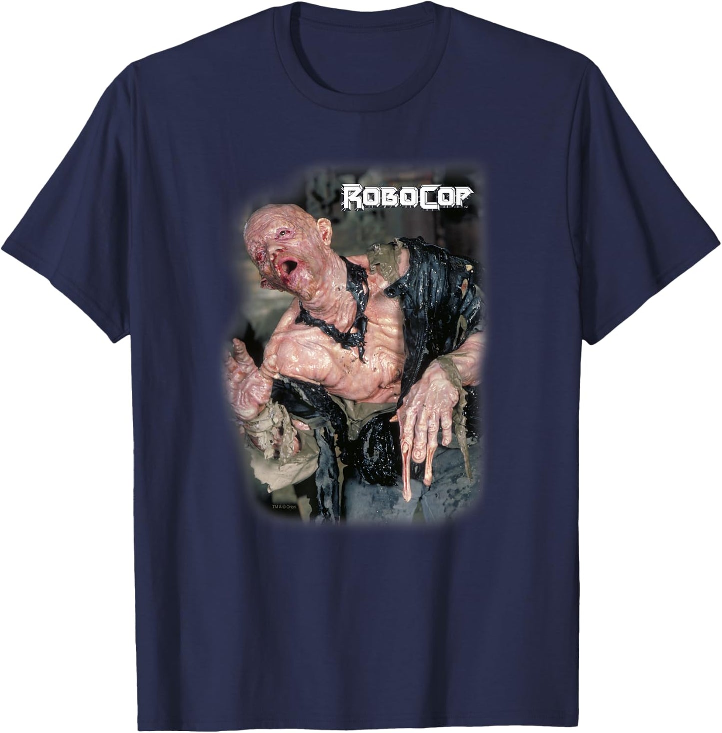 RoboCop Melting Man Portrait Poster T-Shirt - T-Shirt | Navy