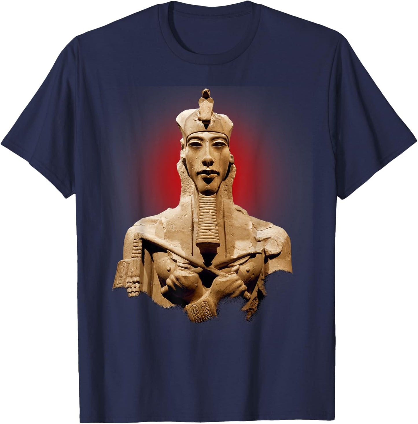 Akhenaten Egyptian Pharaoh T-Shirt - T-Shirt | Navy