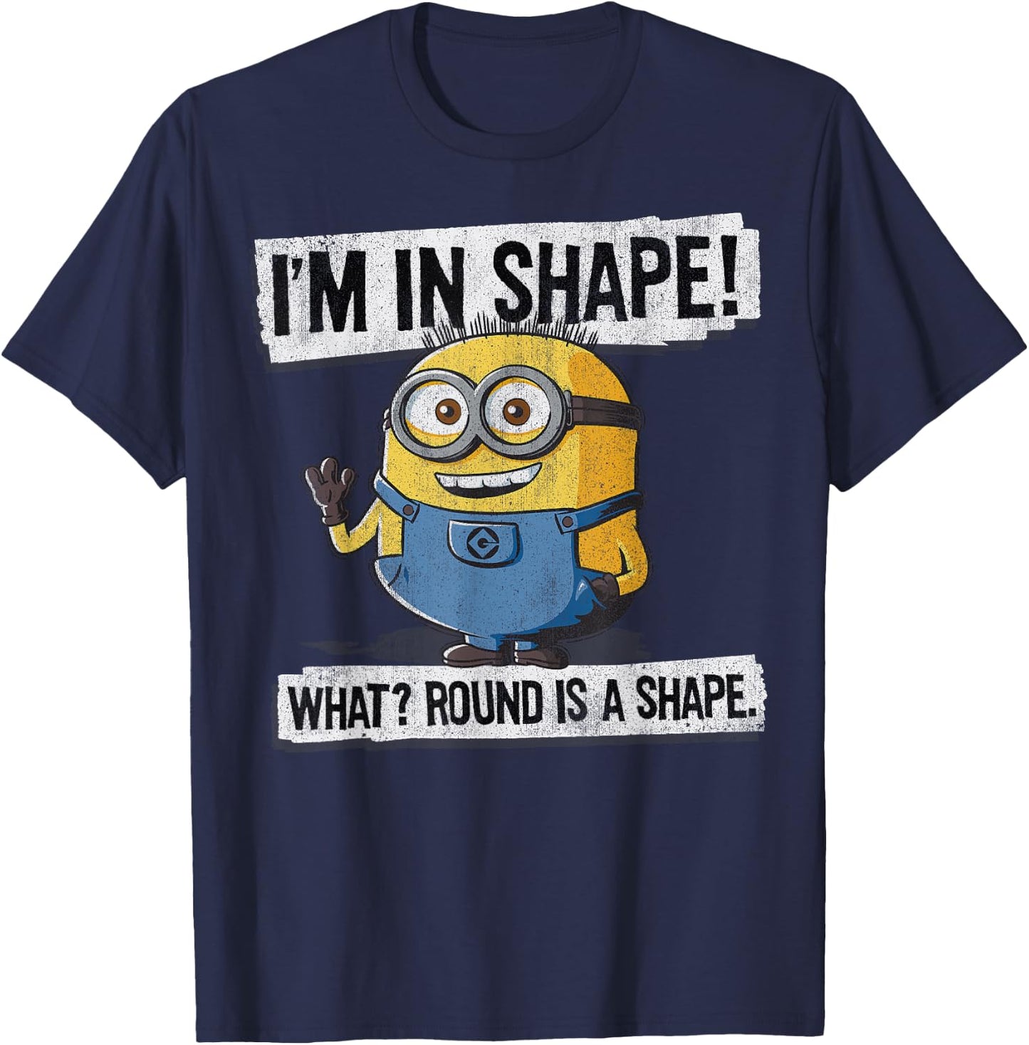 Despicable Me Minions Round Is A Shape Bob Graphic T-Shirt - T-Shirt | Navy